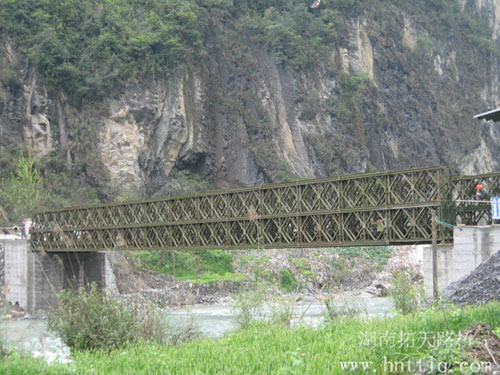 Bailey-bridge,-52-meters,-three-rows-of-double-deck-321-steel-bridge
